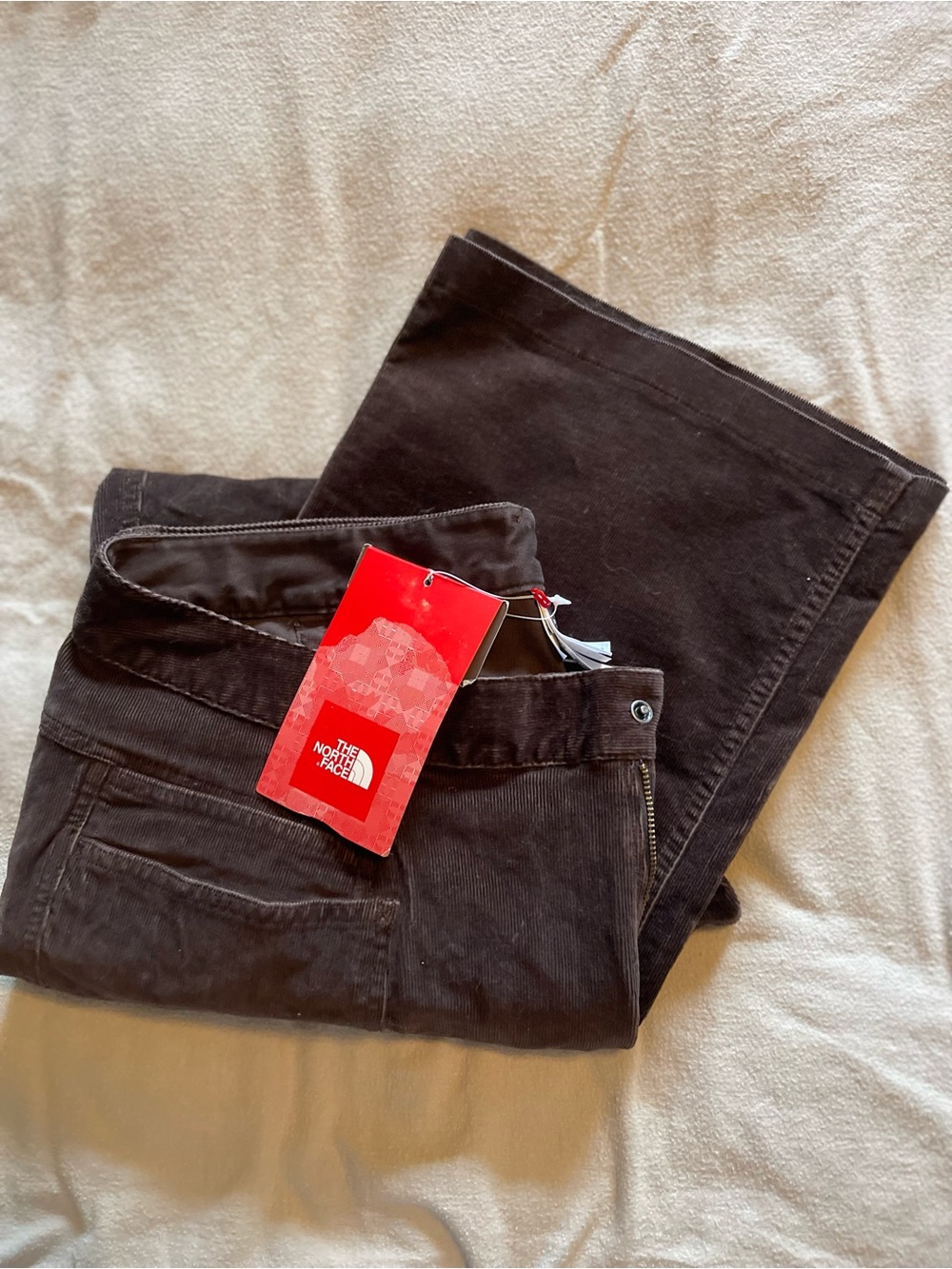 The North Face Dark Brown Fine Wale Corduroy Pants with stretch